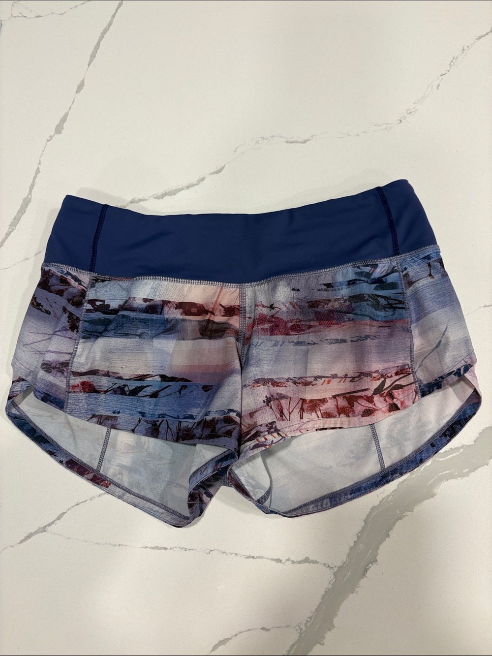 Lululemon Speed Up Short 2.5” ~ 2 ~ Sunrise Silhouette Gatsby Blue